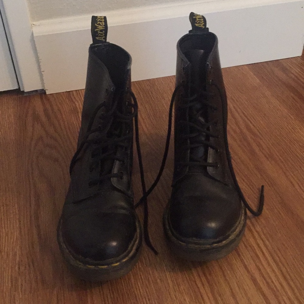 Dr. Martens black combat boots